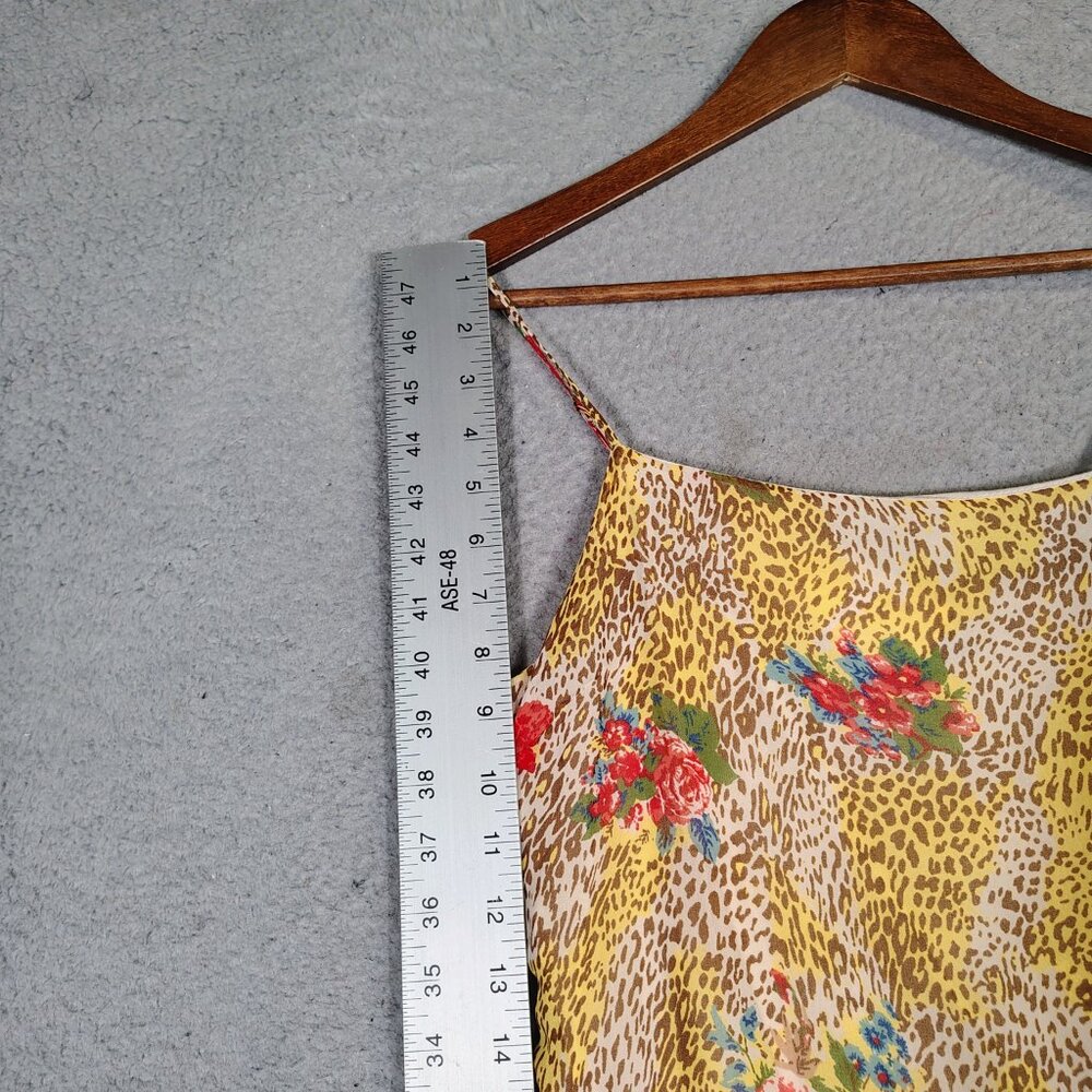 Urban Outfitters Maxi Dress Womens Small Yellow Multi Floral & Leopard Print NWT - Picture 11 of 14